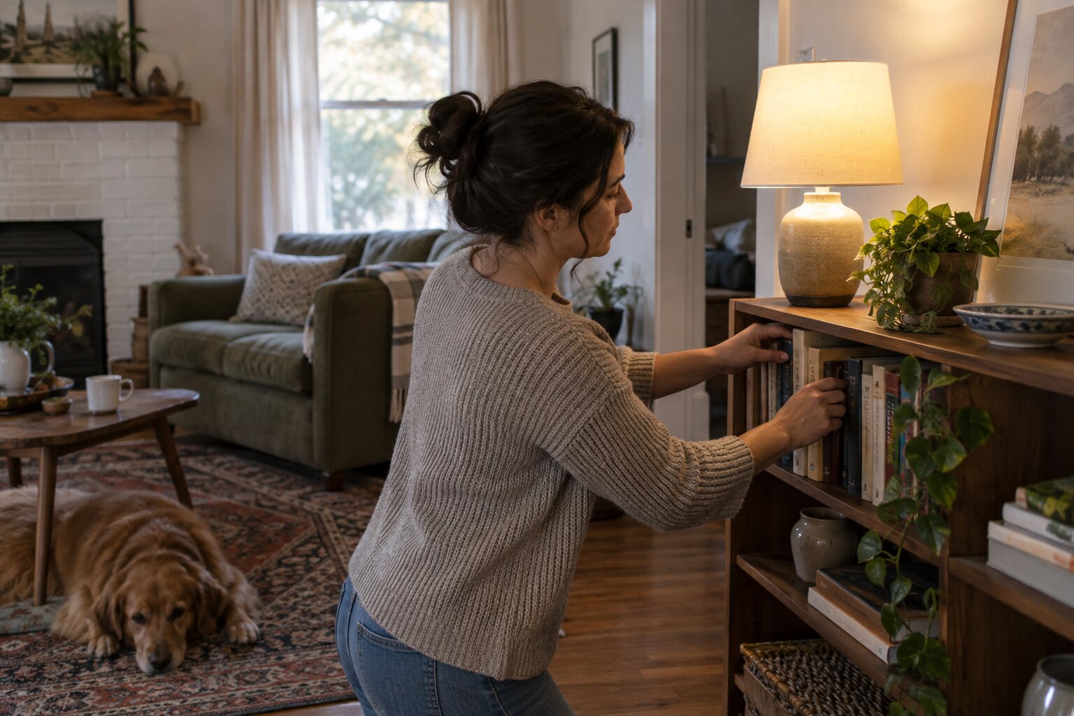 How to Arrange a Small Living Room Shelf Without Clutter
