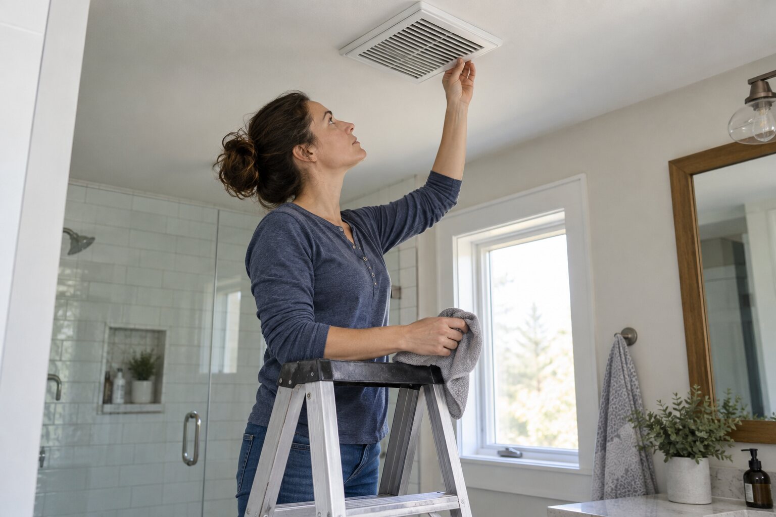 How to Clean a Bathroom Exhaust Fan Grille Safely