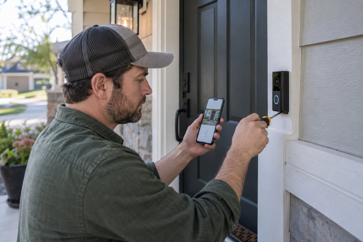 How to Install and Pair a Smart Doorbell Camera at the Front Door