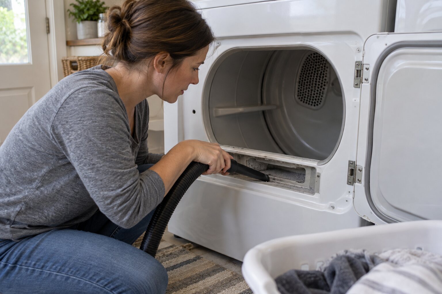 How to Vacuum Lint from a Dryer Lint Housing