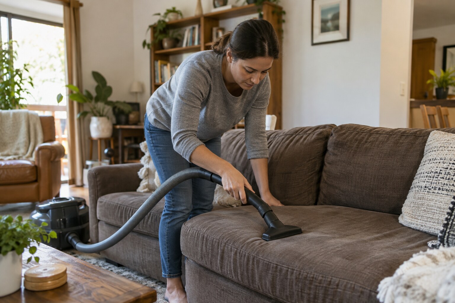 How to Vacuum Sofa Cushions Without Damaging Fabric