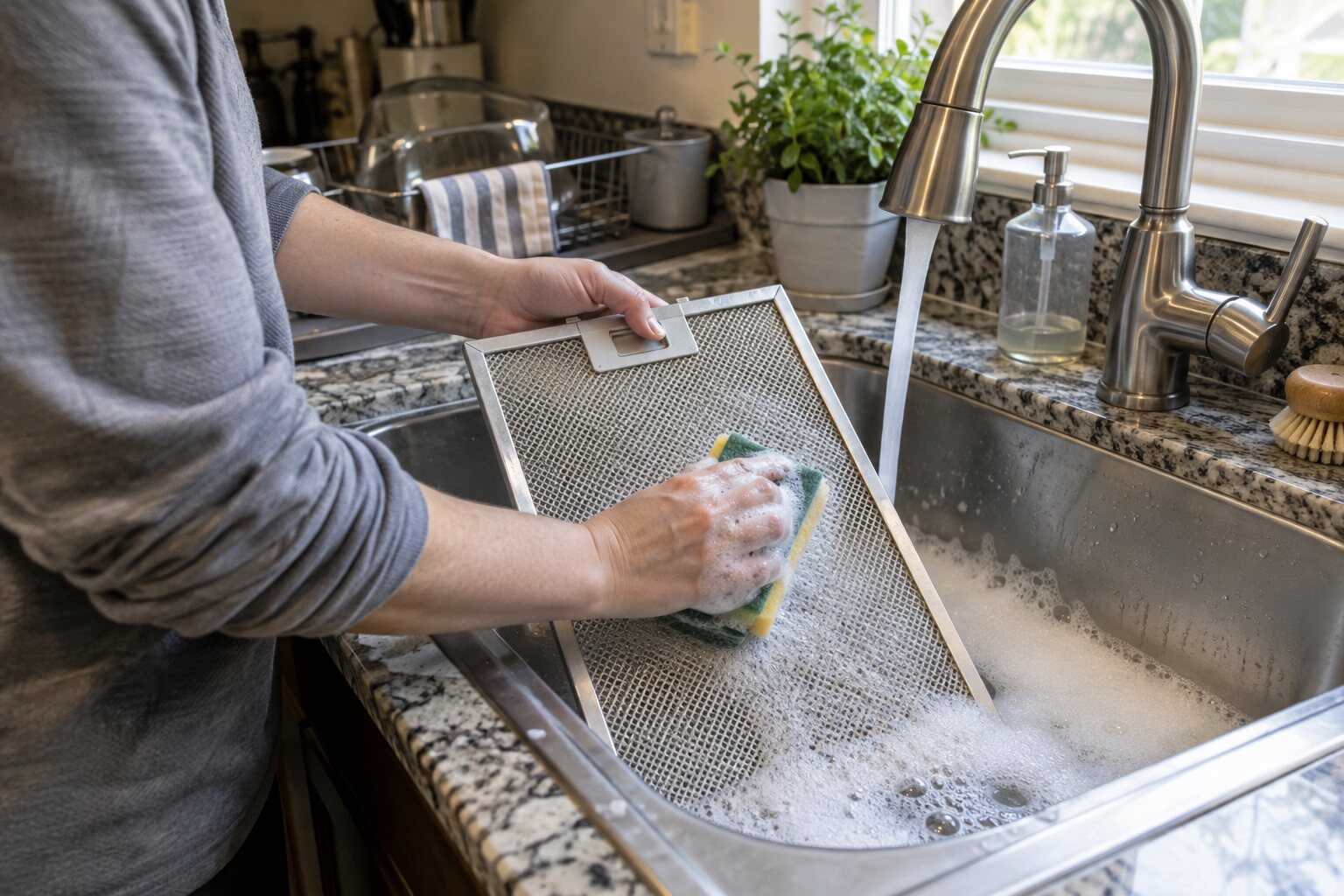 How to Wash a Reusable Range Hood Grease Filter